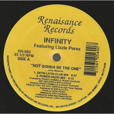 INFINITY feat LIZZIE PEREZ - NOT GONNA BE THE ONE ( SATIN LATIN CLUB - POWER RADIO - LA CASA MIX - BONUS BEATS - ACAPPELLA )