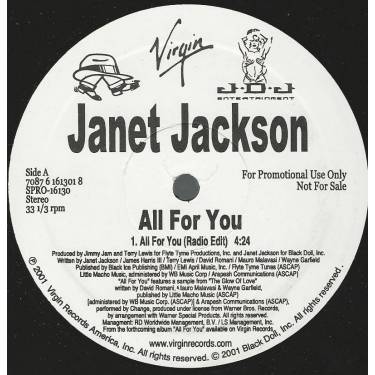 JACKSON JANET - PROMO - ALL FOR YOU ( RADIO EDIT  )