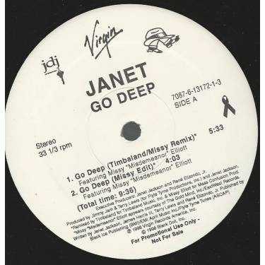 JACKSON JANET - PROMO - GO DEEP ( TIMBALAND / MISSY RMX - MISSY EDIT - TEDDY RILEY NATION RMX - T.R. FUNK MIX -