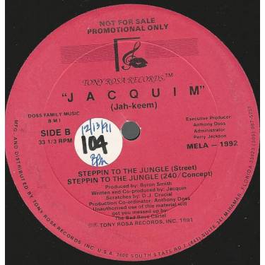 JACQUIM - PROMO - STEPPIN TO THE JUNGLE ( RADIO - STREET -240 CONCEPT ) / THIS ONE'S FOR DADDY ( RMX - INSTR )