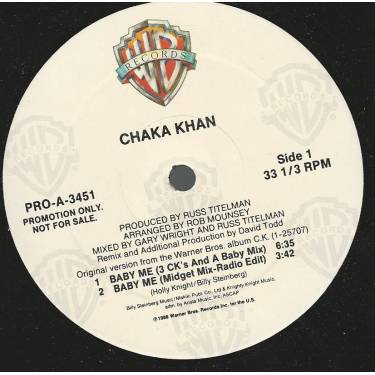 KHAN CHAKA - PROMO - BABY ME ( 3 CK'S AND A BABY MIX - MIDGET MIX - BIG BABY MIX - INSTR )