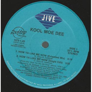 KOOL MOE DEE - HOW YA LIKE ME NOW ( EXTENDED MIX -SINGLE EDIT - ALBUM MIX -INSTR )