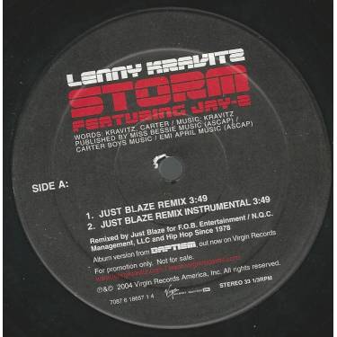 KRAVITZ LENNY - PROMO - STORM feat JAY-Z ( JUST BLAZE REMIX -ISTR - ALBUM VERSION - A CAPPELLA )