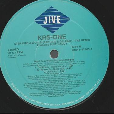 KRS-ONE - STEP INTO A WORLD ( RAPTURE'S DELIGHT ) THE REMIX feat PUFF DADDY