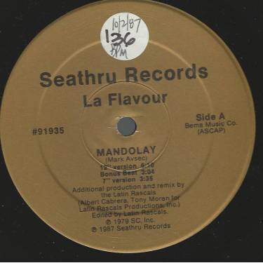 LA FLAVOUR - MANDOLAY ( 12" VERSION - BONUS BEATS - 7" VERSION - DUB MIX - INSTR )