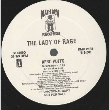 LADY OF RAGE THE - PROMO - AFRO PUFFS ( RADIO VERSION - EXTENDED - G FUNK - LP VERSION - INSTR )