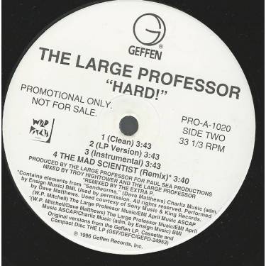 LARGE PROFESSOR THE - PROMO - HARD / I JUSWANNACHILL ( CLEAN - LP VERSION - INSTR )