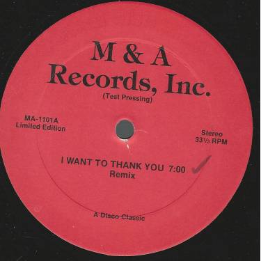 M & A RECORDS INC ( VARIOUS ) - I WANT TO THANK YOU / DREAMING RE EDIT - ASK ME RE EDIT