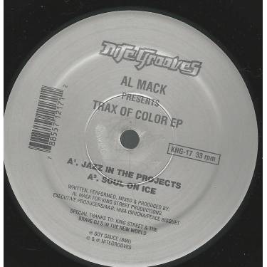 MACK AL - TRAX OF COLOR EP ( JAZZ IN THE PROJECTS - SOUL ON ICE - THE VILLAGE OF VANGUARDS - BLUE NOTES IN BAGGIES )