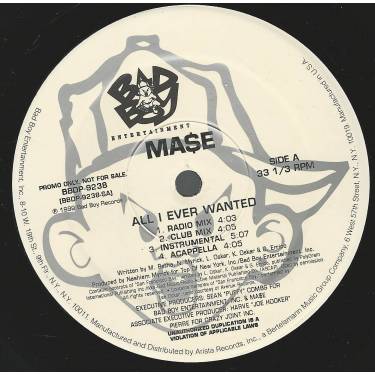 MASE - PROMO - ALL I EVER WANTED / FROM SCRATCH ( feat SHYNE , HARLEM WORLD & MYSONNE ) ( RADIO - CLUB MIX - INSTR - ACAPPELLA )