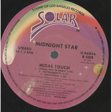 MIDNIGHT STAR - MIDAS TOUCH ( VOCAL EXTENDED - EDIT OF REMIX - INSTR - BASSAPELLA )