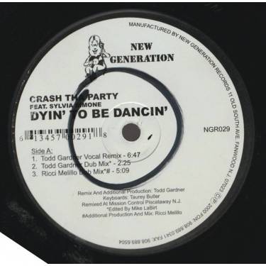 CRASH THA PARTY - DYIN TO BE DANCIN ( TODD GARDNER REMIX - DUB MIX - RICCI MELILLO - RASHAD MUHAMMAD ORIG. VOCAL -