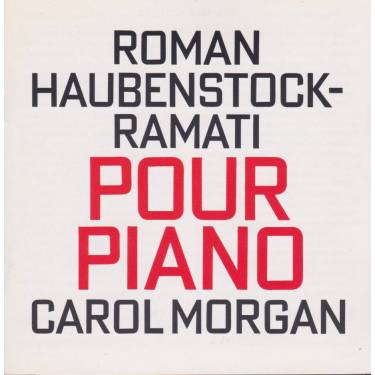 HAUBENSTOCK- RAMATI  - POUR PIANO